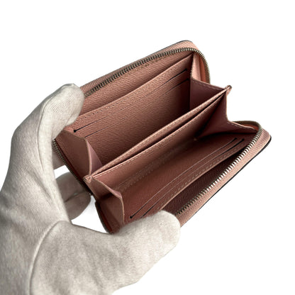 Compact Epi Leather Wallet Pink