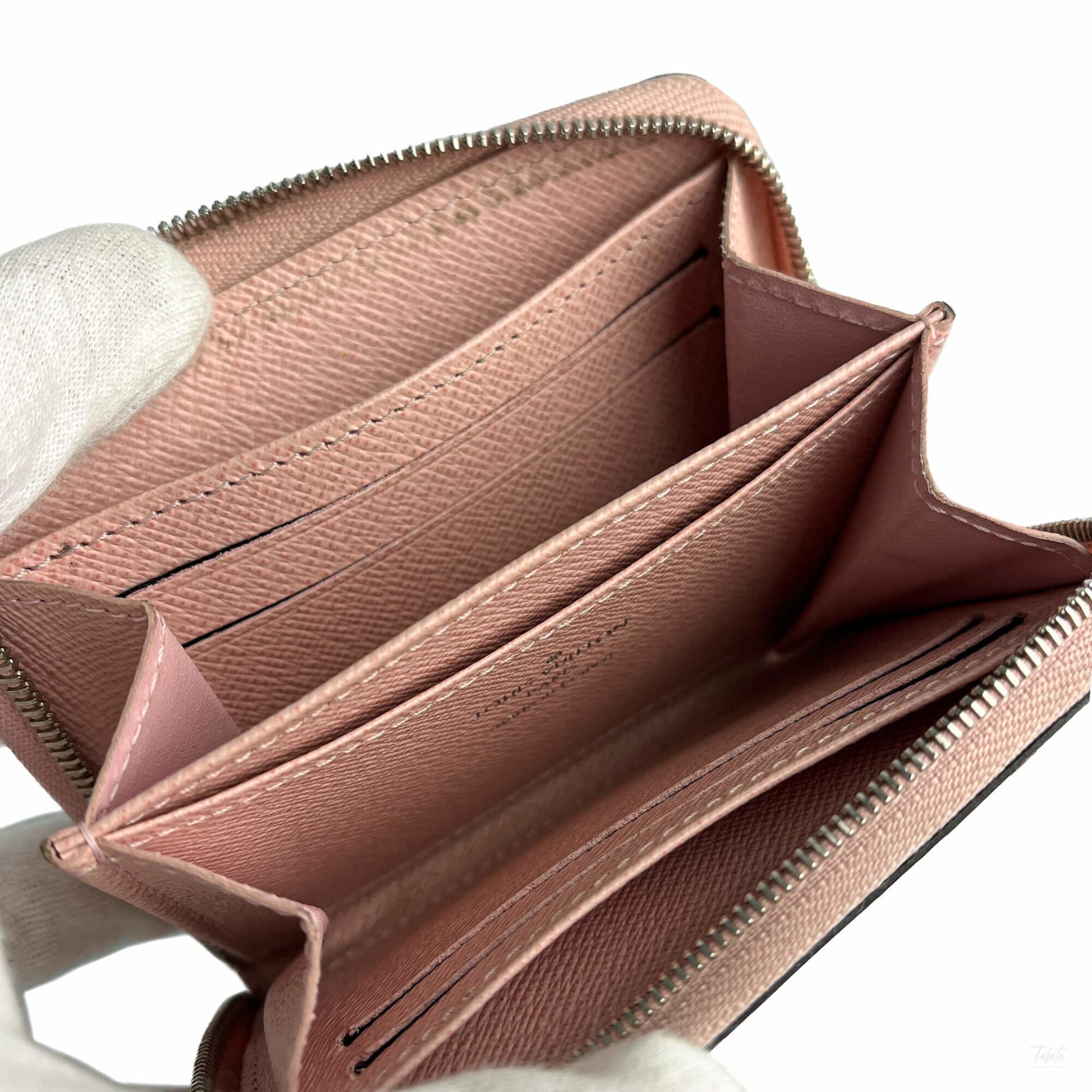 322601068 Louis Vuitton Compact Epi Leather Wallet Pink (10)