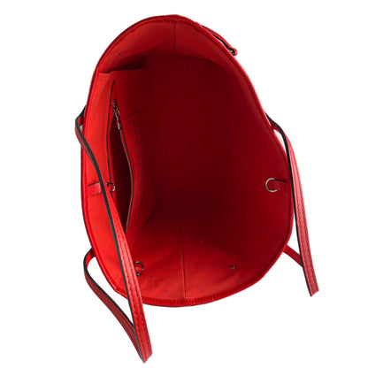 Neverfull MM Canvas Escale Monogram Giant Shoulder Bag Red & Pink