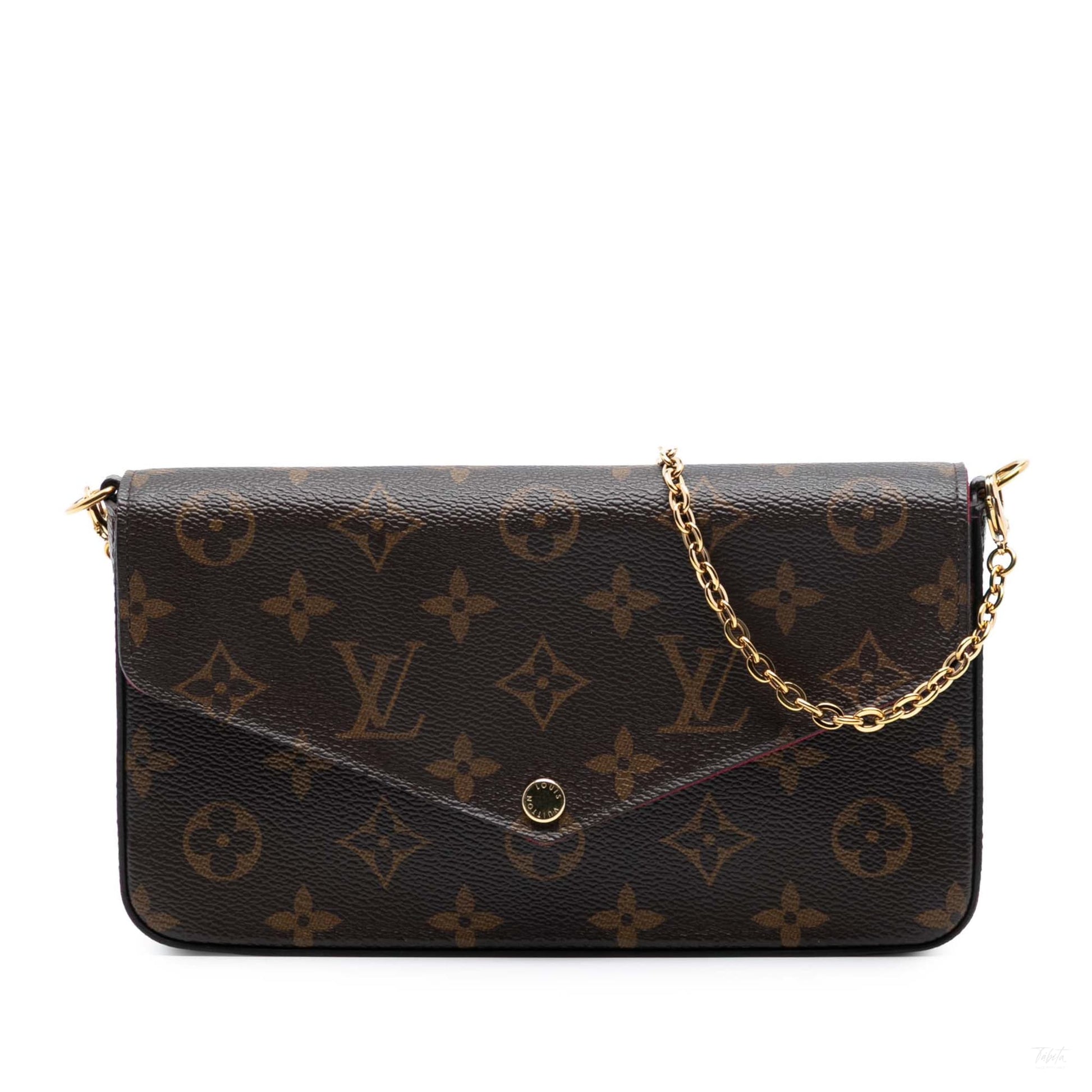 322603009 Louis Vuitton Monogram Pochette Felicie Brown 1