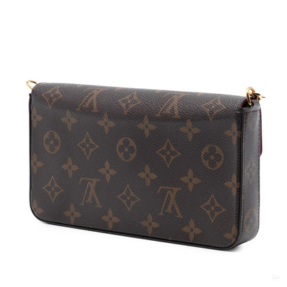 322603009 Louis Vuitton Monogram Pochette Felicie Brown 2