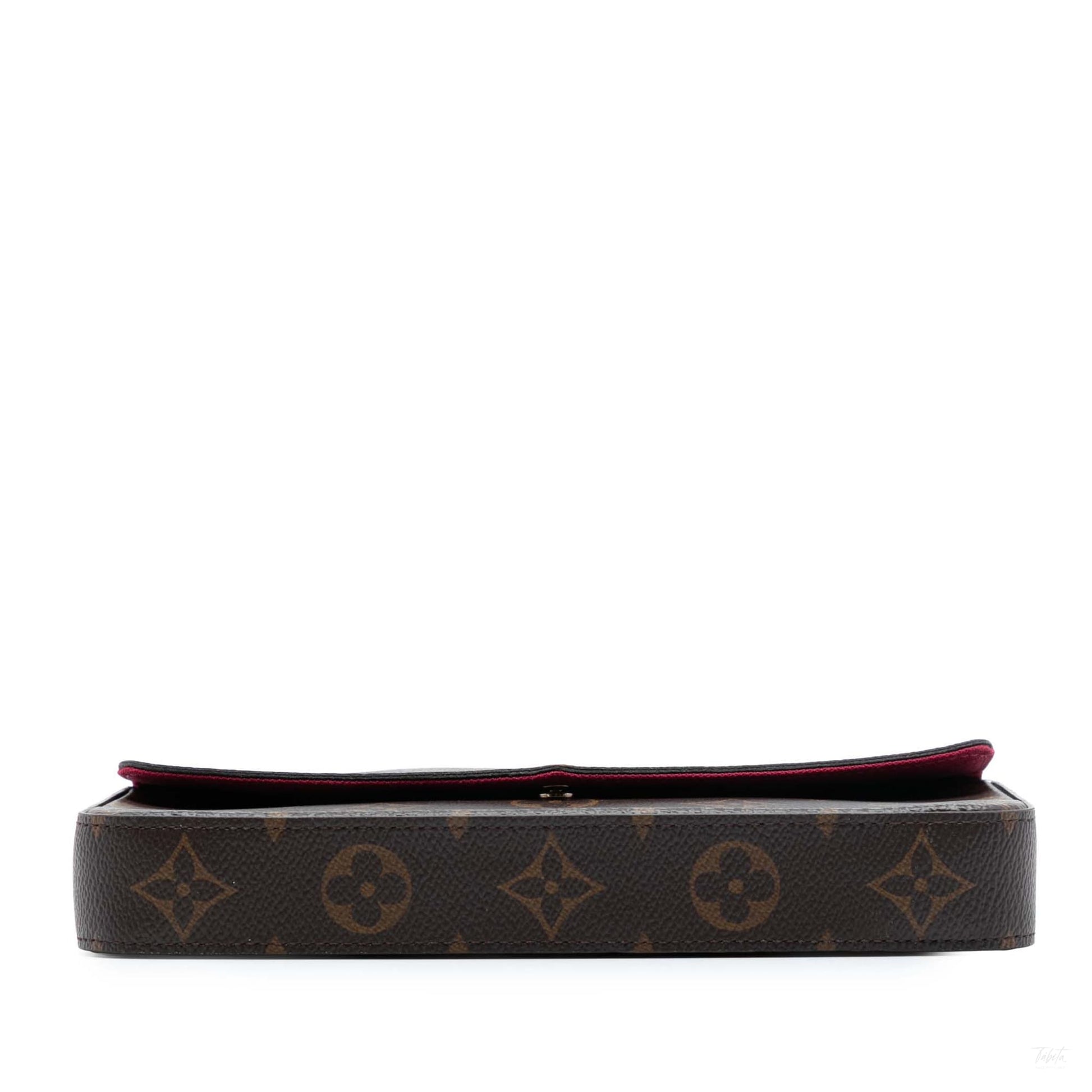 322603009 Louis Vuitton Monogram Pochette Felicie Brown 3