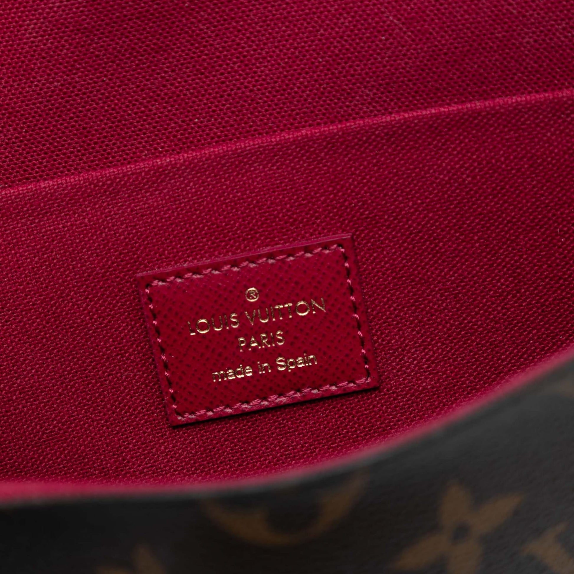 322603009 Louis Vuitton Monogram Pochette Felicie Brown 5