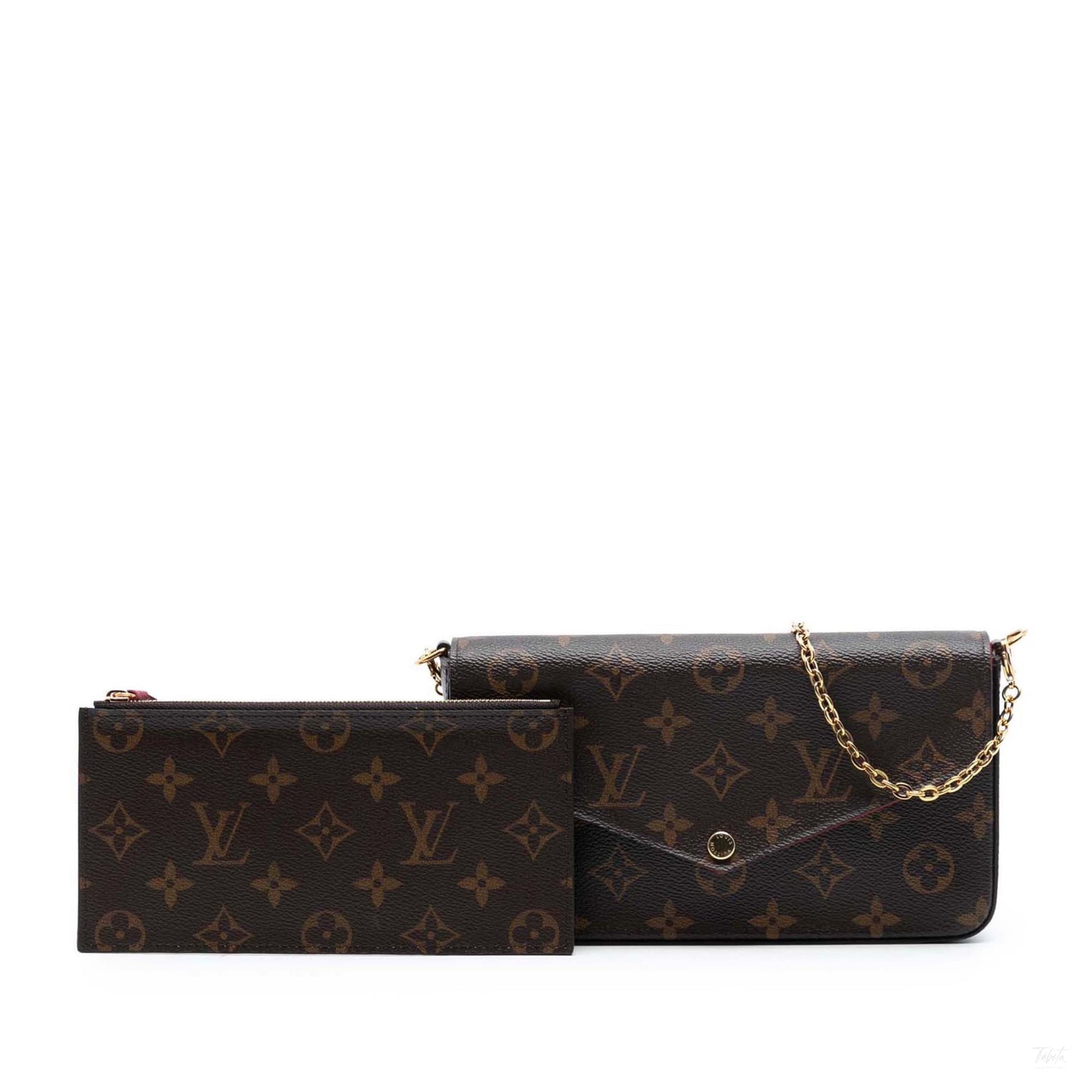 322603009 Louis Vuitton Monogram Pochette Felicie Brown 7