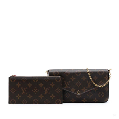 322603009 Louis Vuitton Monogram Pochette Felicie Brown 7