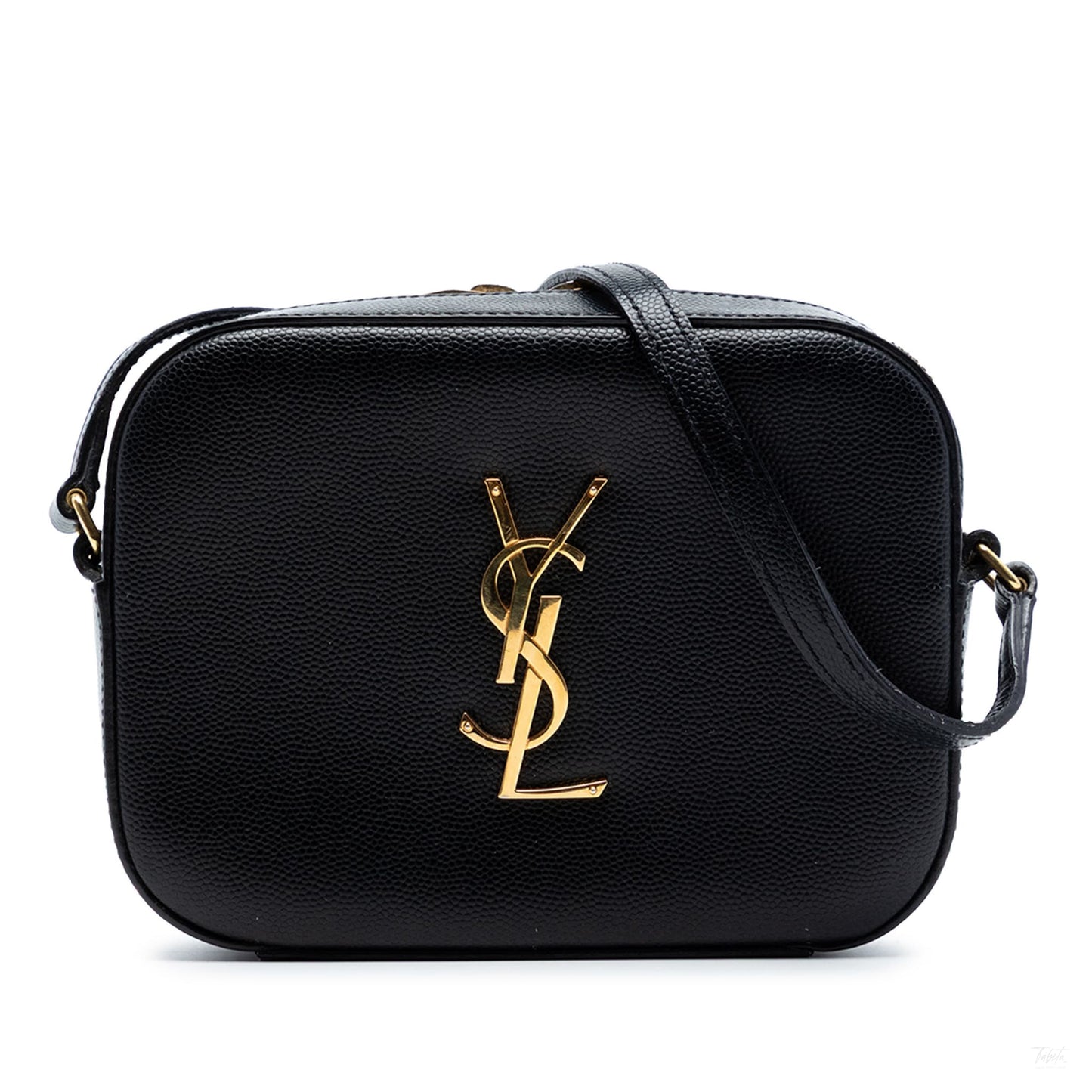 322603117 Saint Laurent Small Grain De Poudre Classic Monogram Camera Bag Black 1