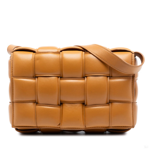 322603122 Bottega Veneta Nappa Intrecciato Padded Cassette Crossbody Brown 1