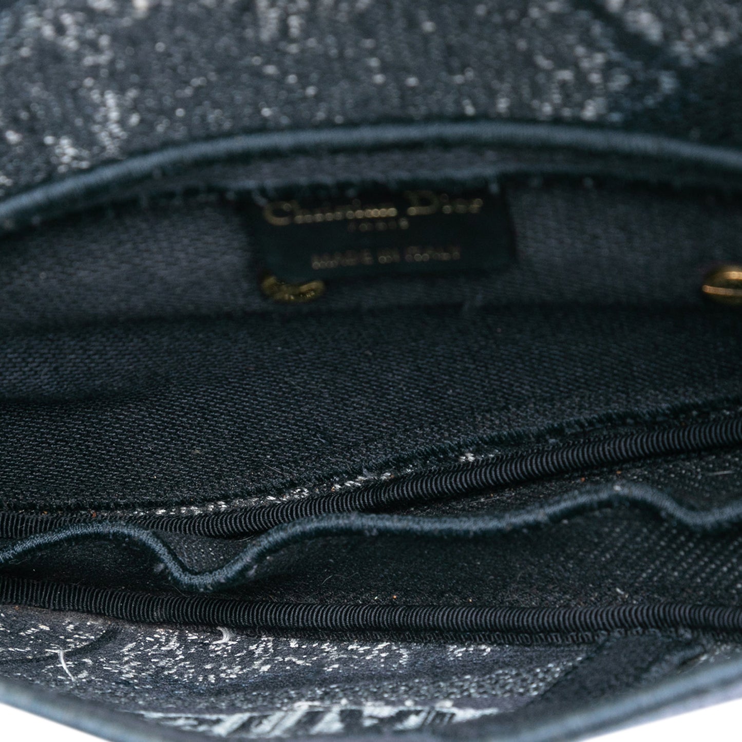 Saddle Canvas No Strap Handbag Tie Dye Blue