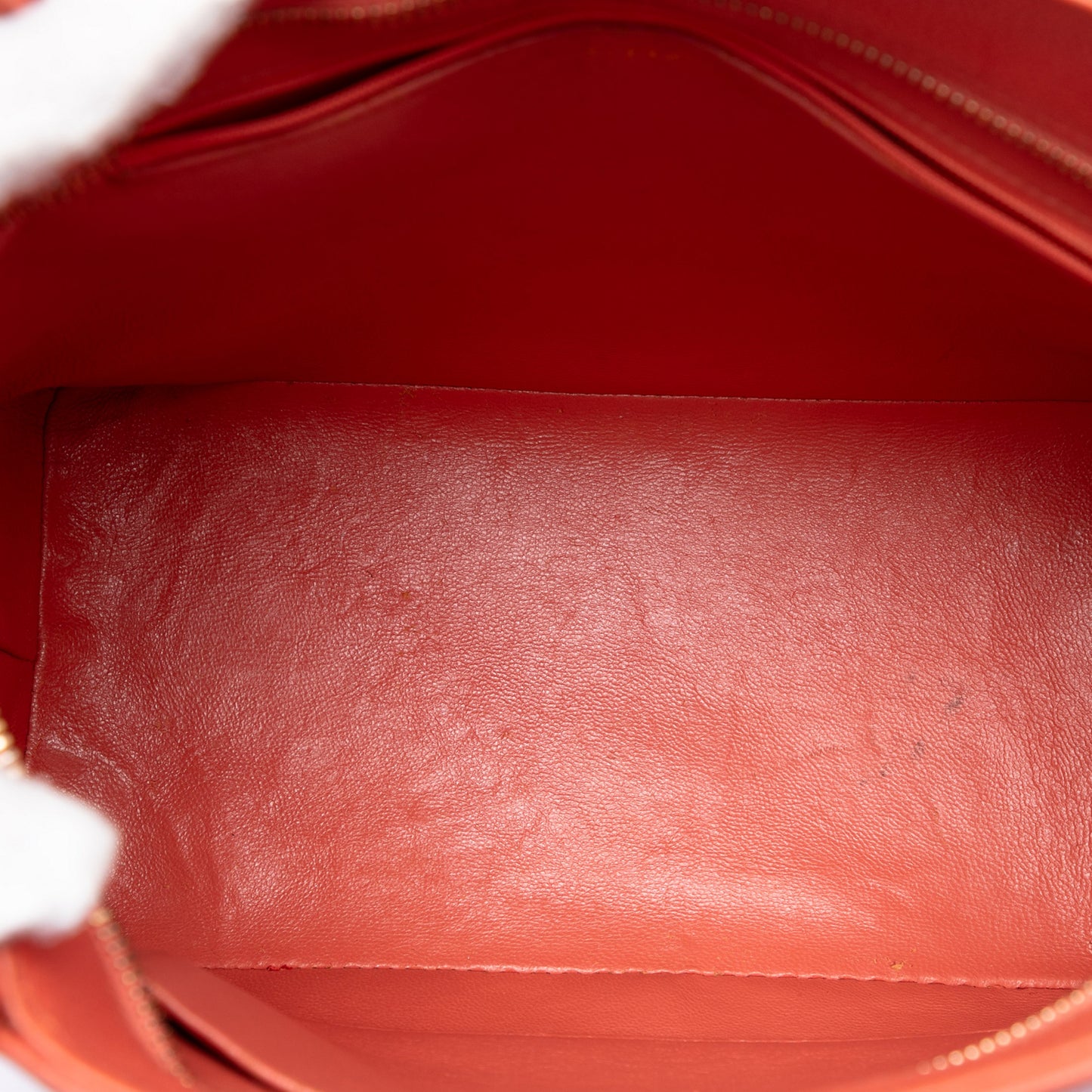 Vintage Medallion Caviar Leather Quilted Tote Handbag Orange