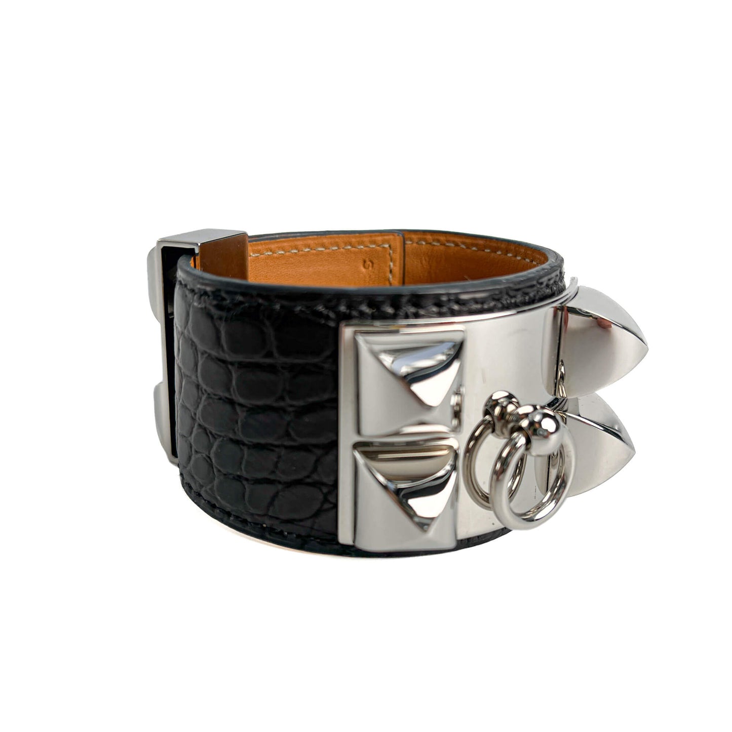 Collier de Chien Small Exotic Leather Bracelet S Black