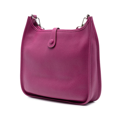 Evelyne 29 Taurillon Clemence couro Hobo Transversal Rose Pourpre 