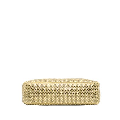 Re-Edition 2000 Satin & Crystal Pouch Crossbody Yellow 