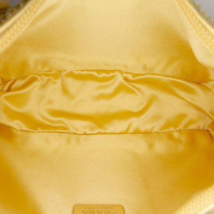 Re-Edition 2000 Satin & Crystal Pouch Crossbody Yellow 