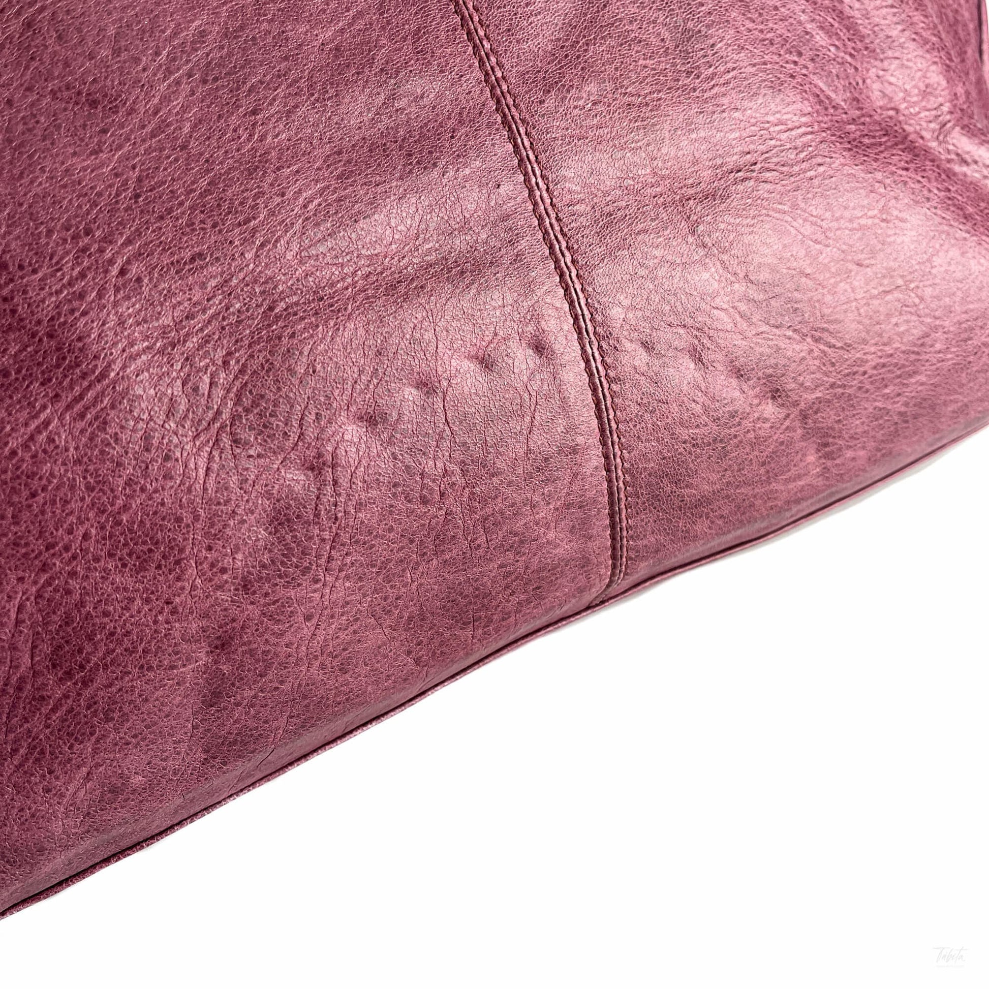 322605085 Balenciaga Le City Large Leather NO SHOULDER STRAP Shoulder Bag Purple (7)