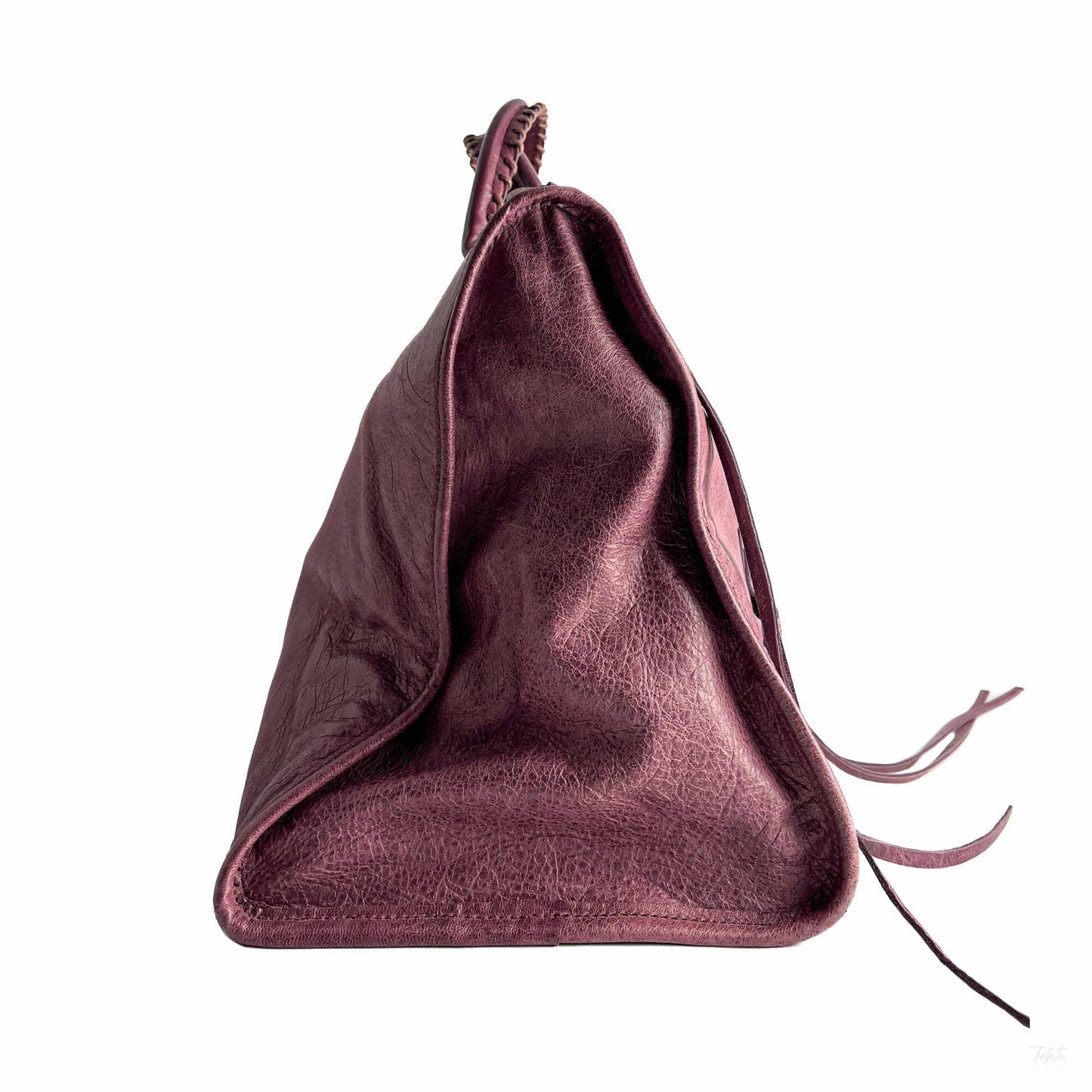 322605085 Balenciaga Le City Large Leather NO SHOULDER STRAP Shoulder Bag Purple (8)