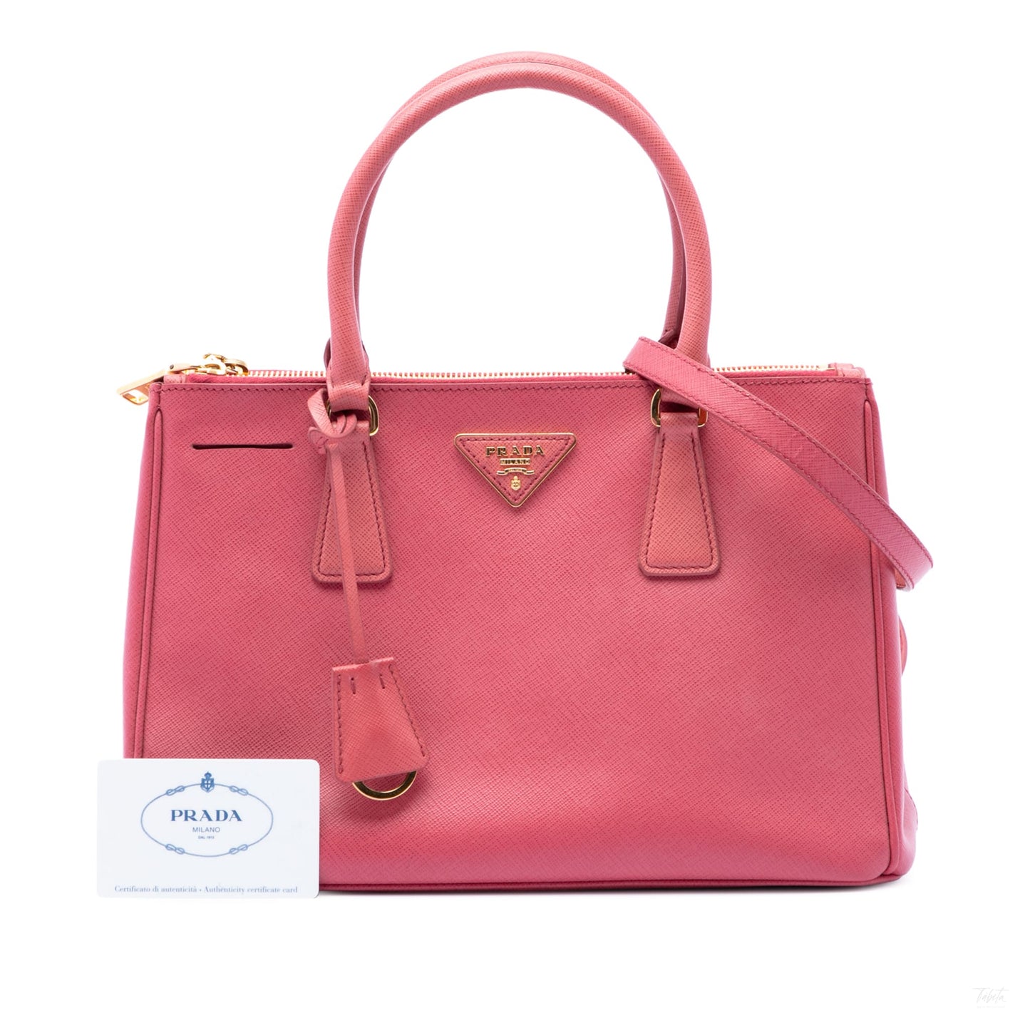 322605110 Prada Medium Saffiano Lux Galleria Double Zip Tote Pink 7