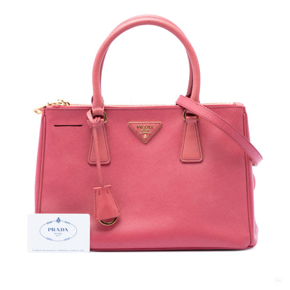 322605110 Prada Medium Saffiano Lux Galleria Double Zip Tote Pink 7