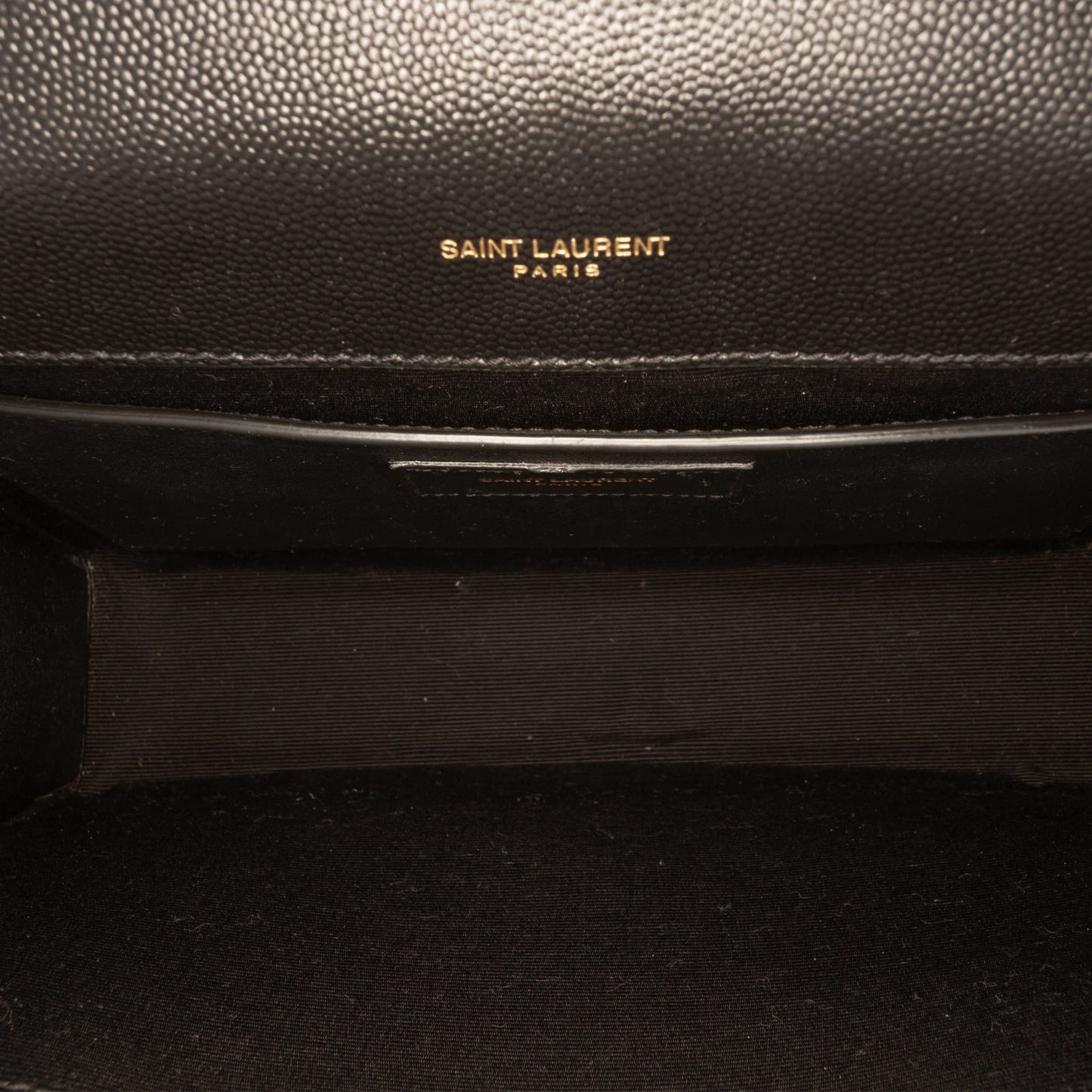 322605111 Saint Laurent Medium Grain De Poudre Triquilt Monogram Envelope Bag Black 4