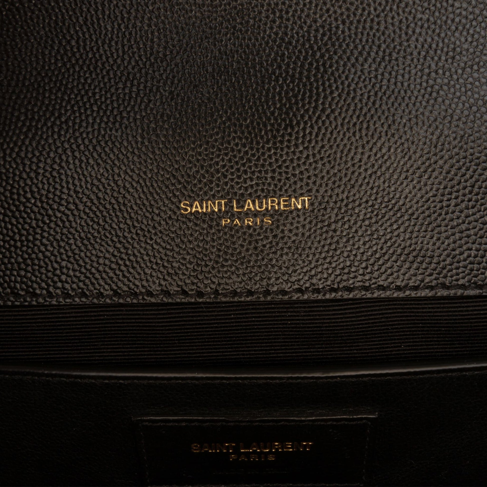 322605111 Saint Laurent Medium Grain De Poudre Triquilt Monogram Envelope Bag Black 5