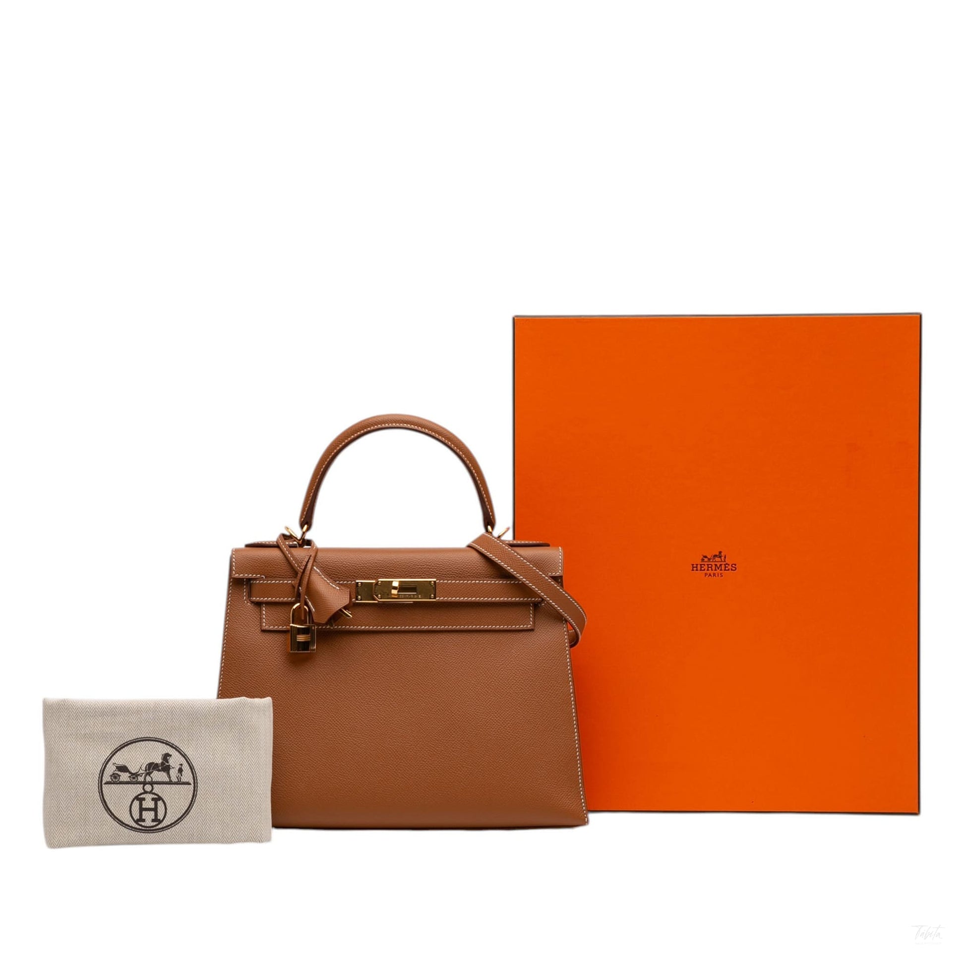 322605112 Hermès Epsom Kelly II Sellier 28 Brown 7