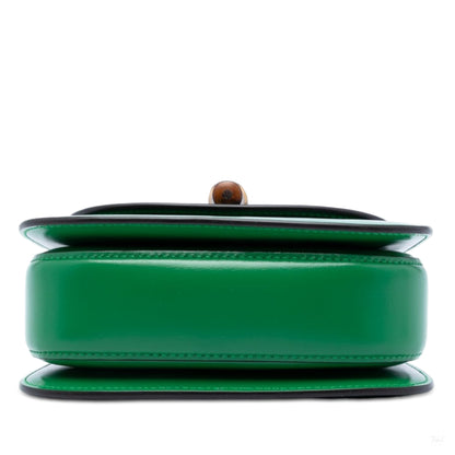 322606028 Gucci Mini Calfskin 1947 Bamboo Top Handle Bag Green 3
