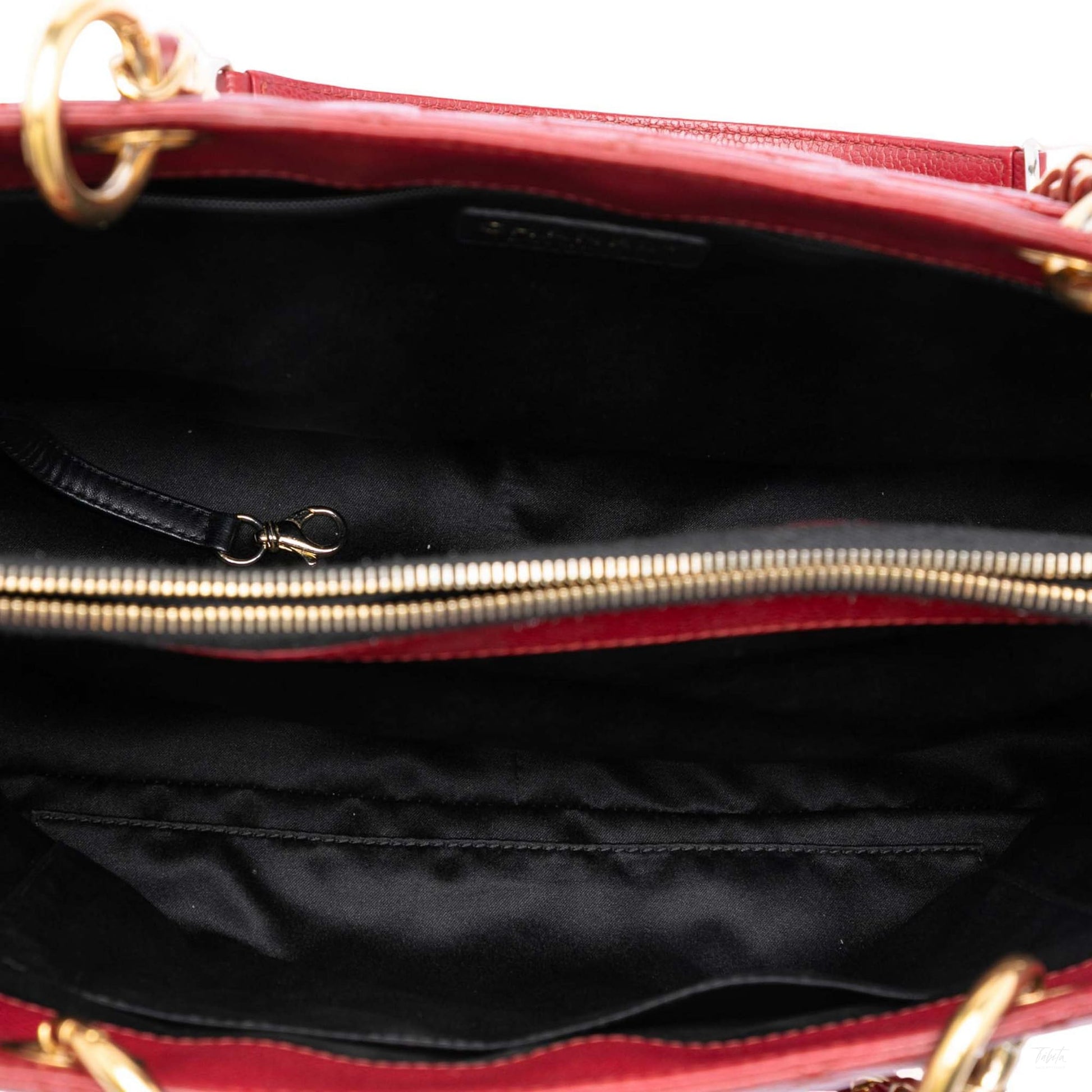 322606029 Chanel Caviar Grand Shopping Tote Red 4