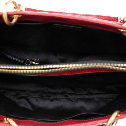 322606029 Chanel Caviar Grand Shopping Tote Red 4