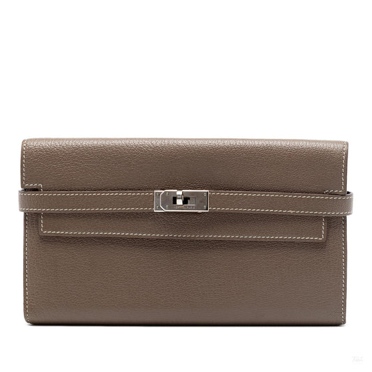 322606035 Hermès Epsom Kelly Longue Wallet Brown 1