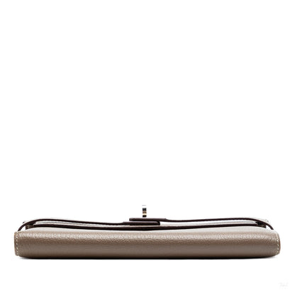 322606035 Hermès Epsom Kelly Longue Wallet Brown 3