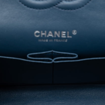 322606036 Chanel Medium Classic Caviar Double Flap Blue 4