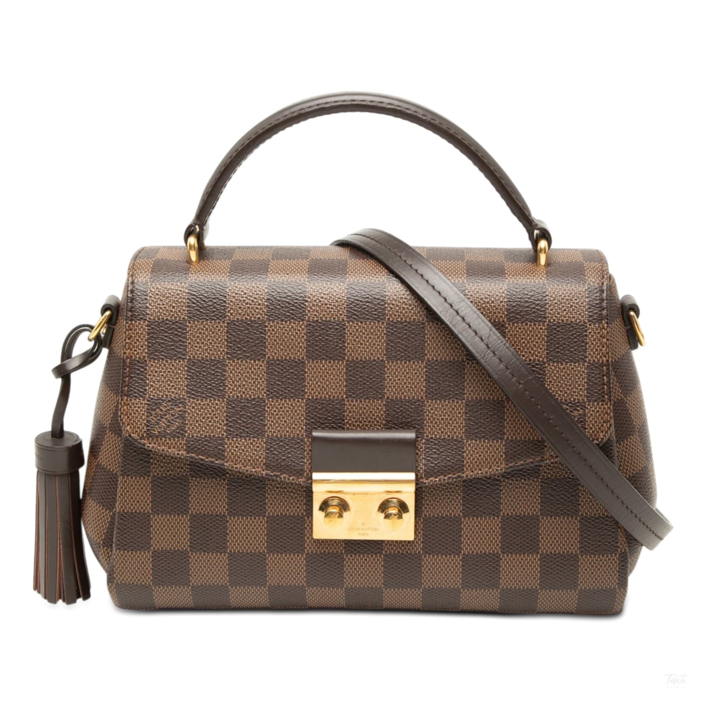 322606037 Louis Vuitton Damier Ebene Croisette Brown 1