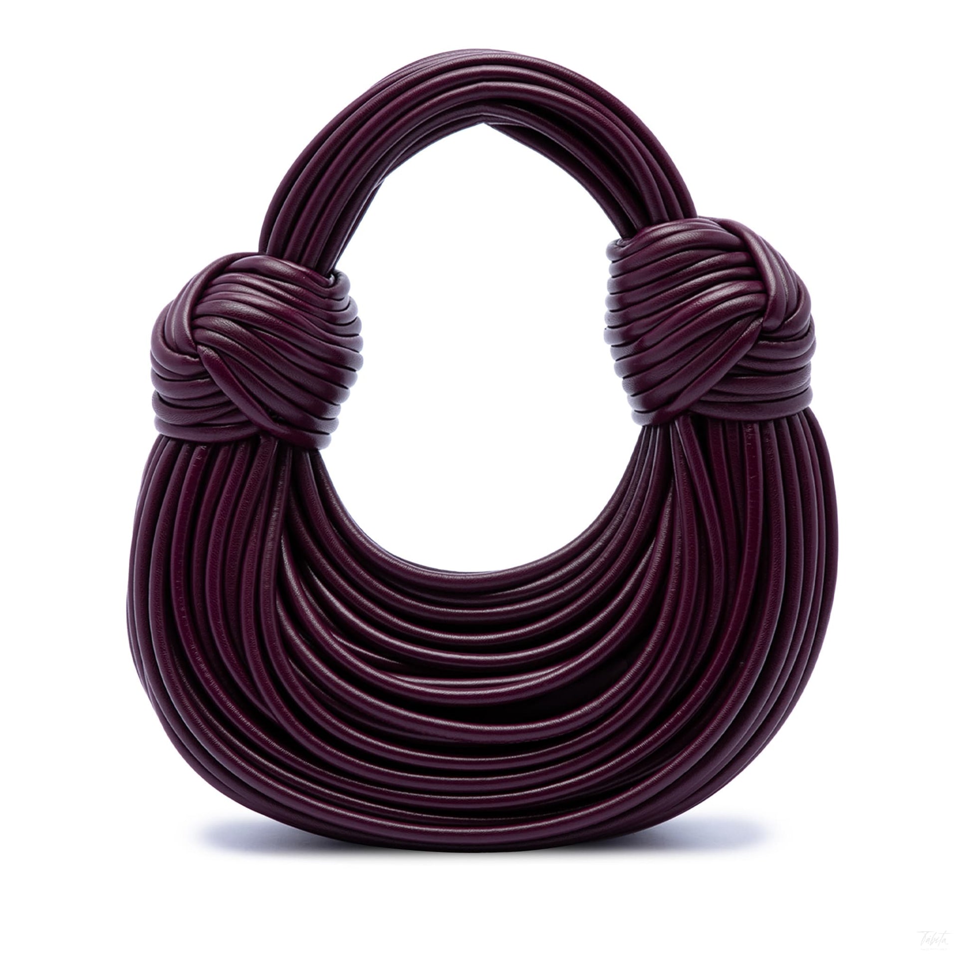 322606052 Bottega Veneta Mini Nappa Tubular Double Knot Bag Purple 1