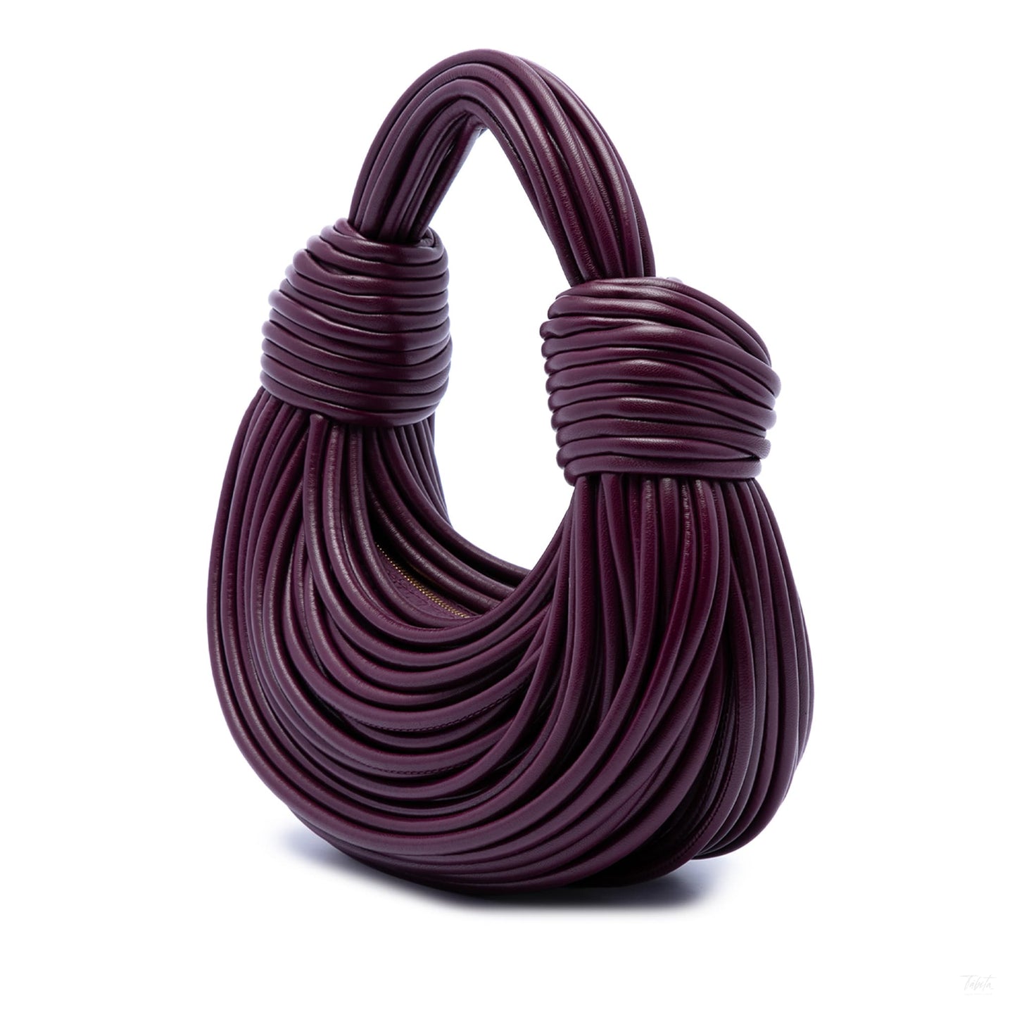 322606052 Bottega Veneta Mini Nappa Tubular Double Knot Bag Purple 2