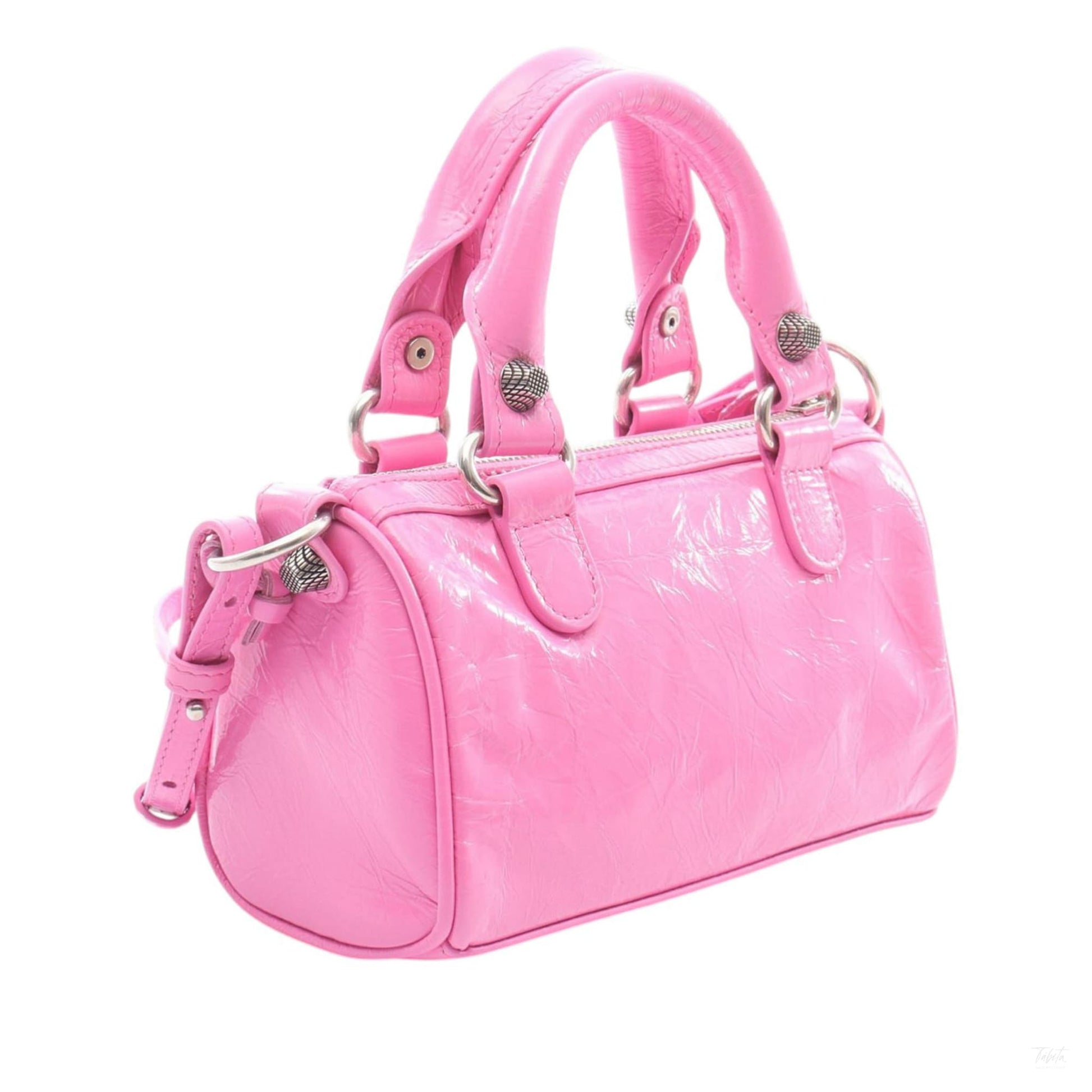 322606055 Balenciaga Lambskin Nano Le Cagole Satchel Pink 2