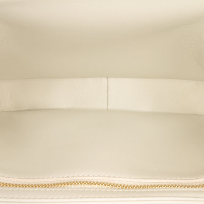 322606056 Celine Classique Shiny Calfskin Triomphe Crossbody White 4