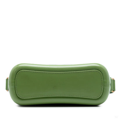 322606057 Chanel Small Quilted Aged Calfskin Gabrielle Hobo Green 3