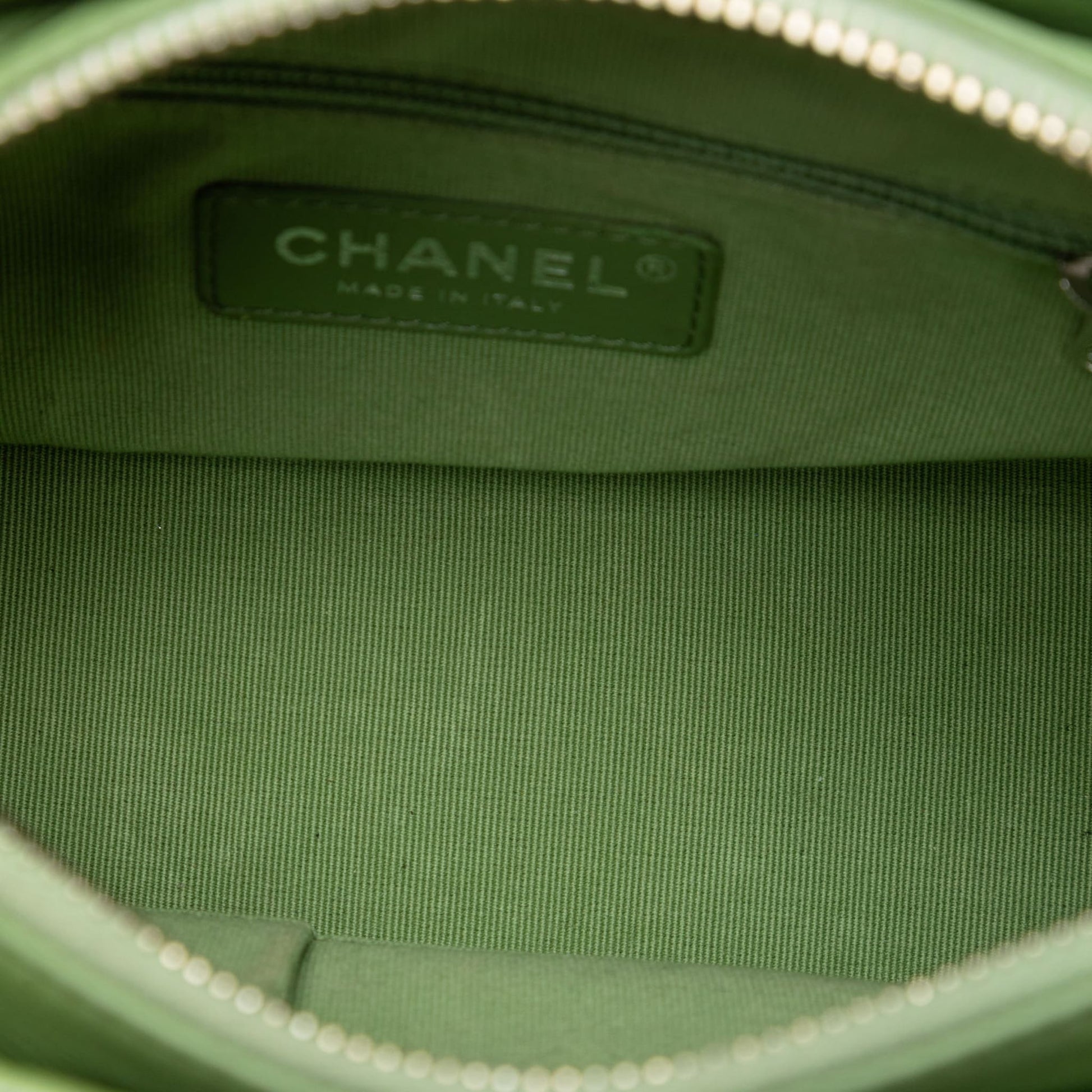 322606057 Chanel Small Quilted Aged Calfskin Gabrielle Hobo Green 4
