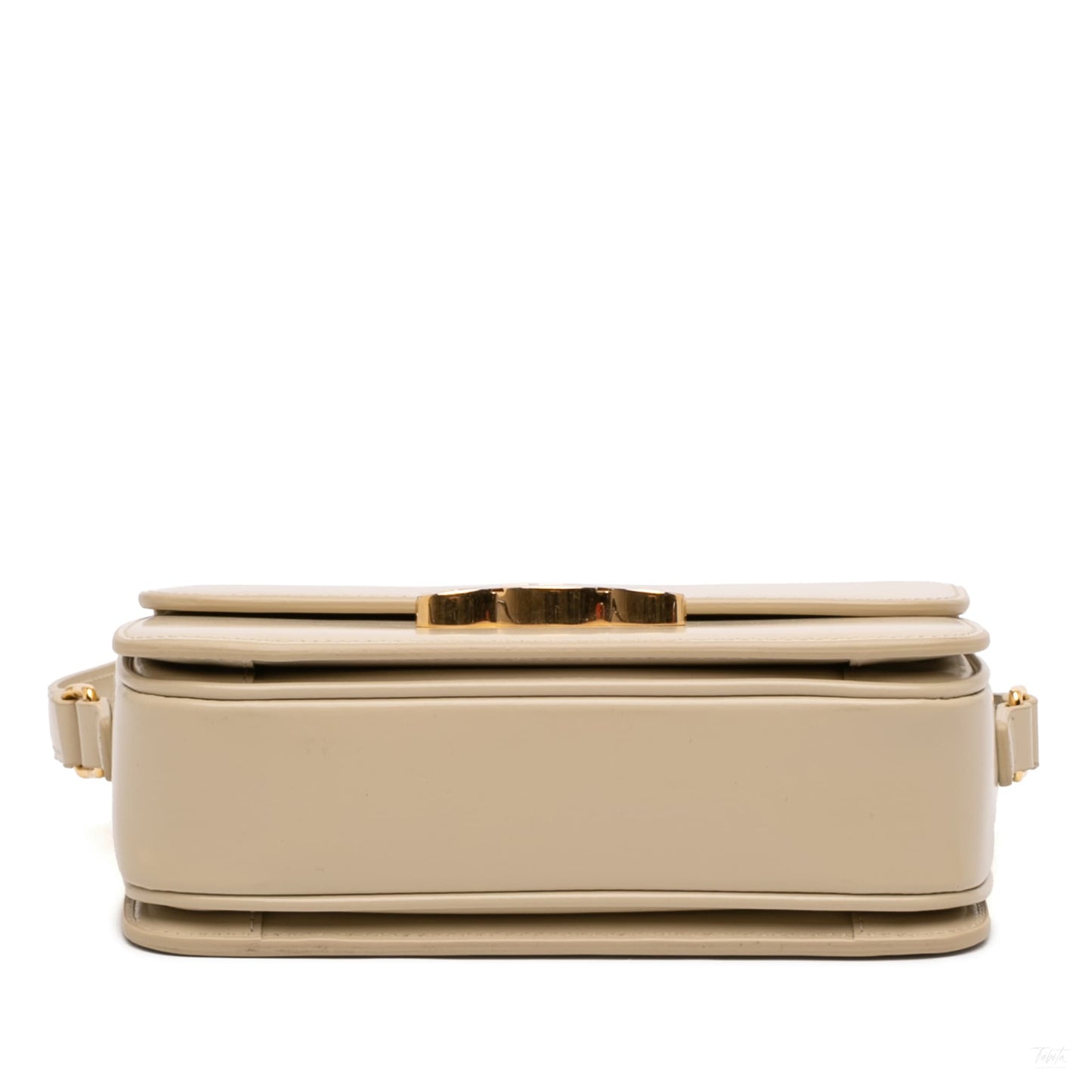 322606058 Celine Teen Shiny Calfskin Triomphe Crossbody Beige 3