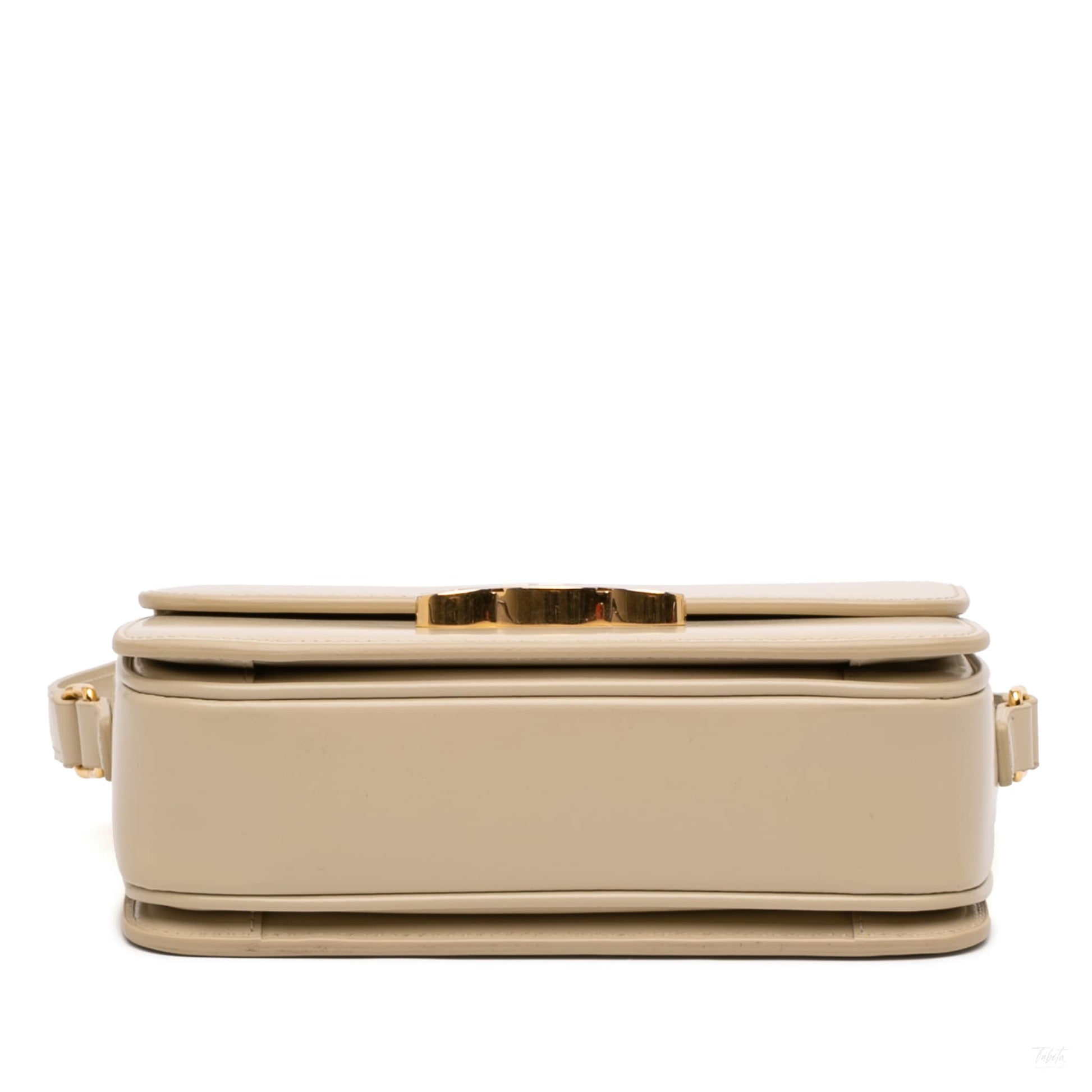 322606058 Celine Teen Shiny Calfskin Triomphe Crossbody Beige 3
