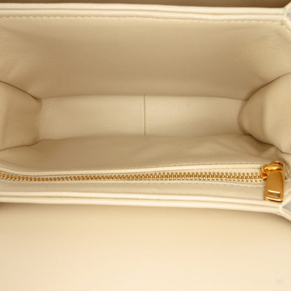 322606058 Celine Teen Shiny Calfskin Triomphe Crossbody Beige 4