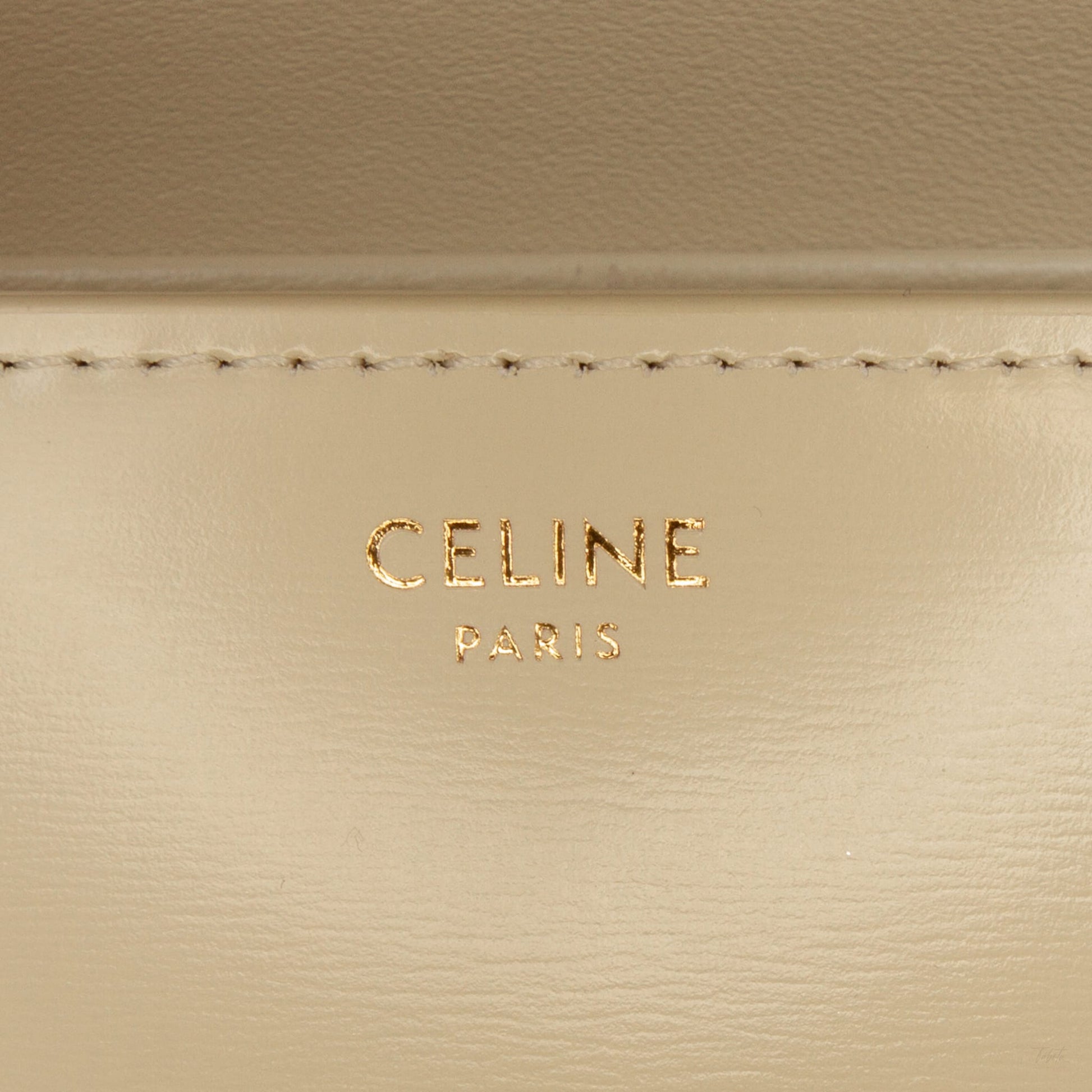 322606058 Celine Teen Shiny Calfskin Triomphe Crossbody Beige 5
