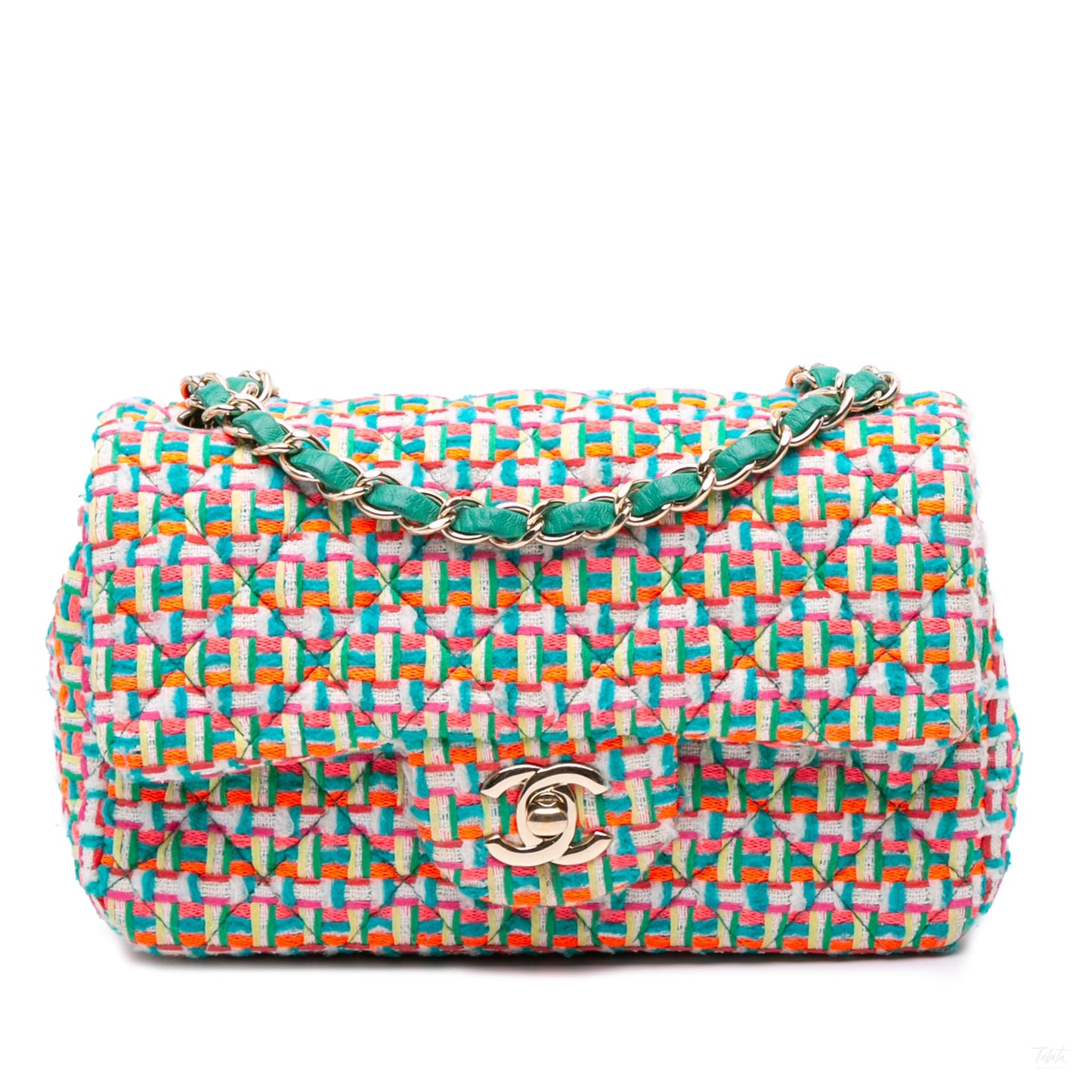 322606068 Chanel Mini Rectangular Classic Tweed Single Flap Multi 1