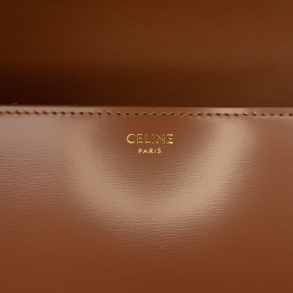 322606069 Celine Teen Shiny Calfskin Triomphe Crossbody Brown 5