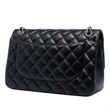 322606070 Chanel Jumbo Classic Lambskin Double Flap Black 2