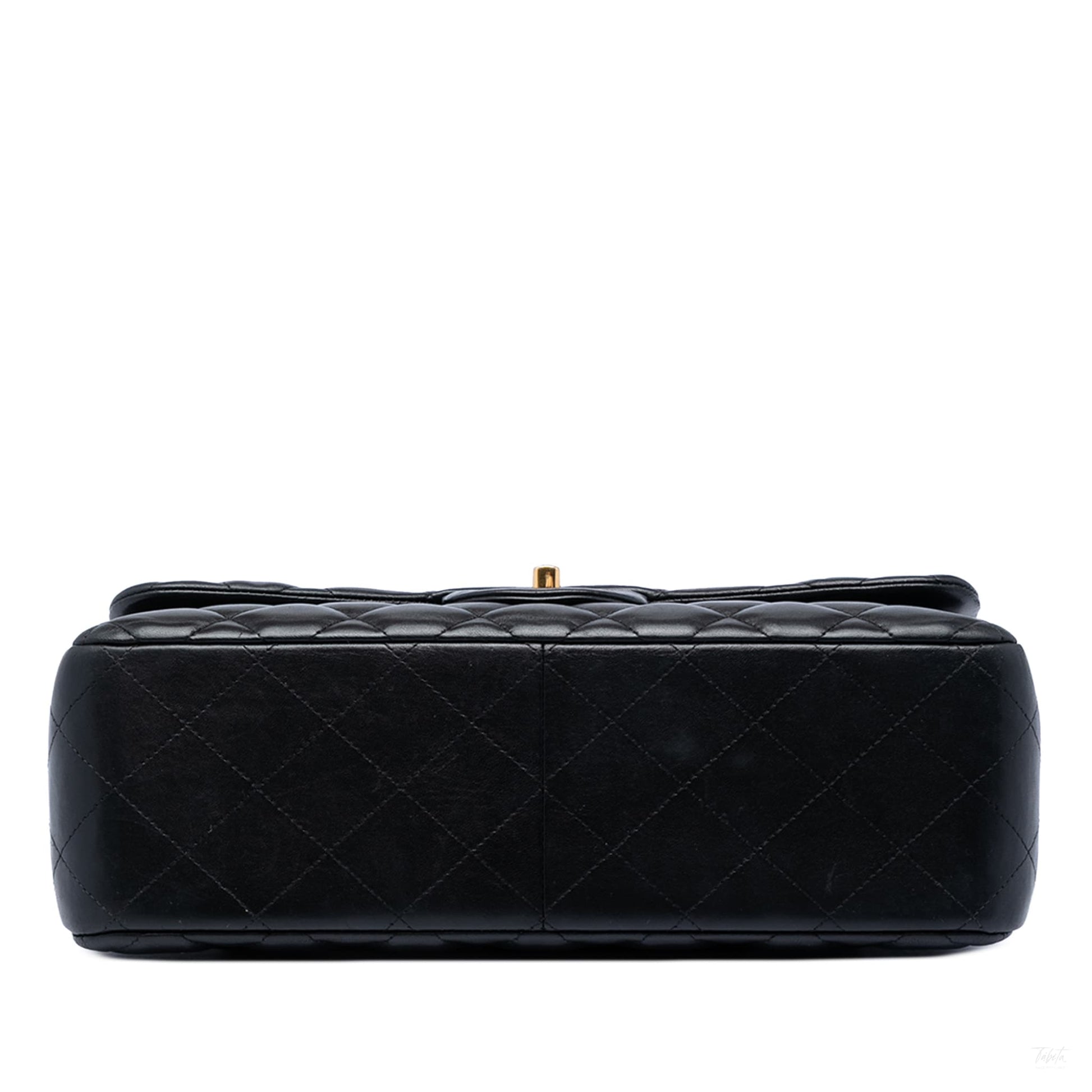 322606070 Chanel Jumbo Classic Lambskin Double Flap Black 3