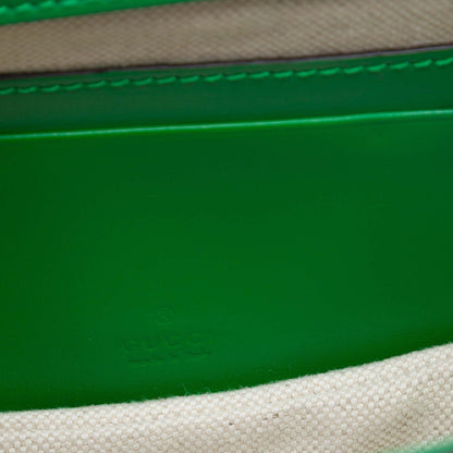 322606082 Gucci Mini Calfskin 1947 Bamboo Top Handle Bag Green 5