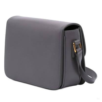 322606097 Celine Teen Shiny Calfskin Triomphe Crossbody Gray 2