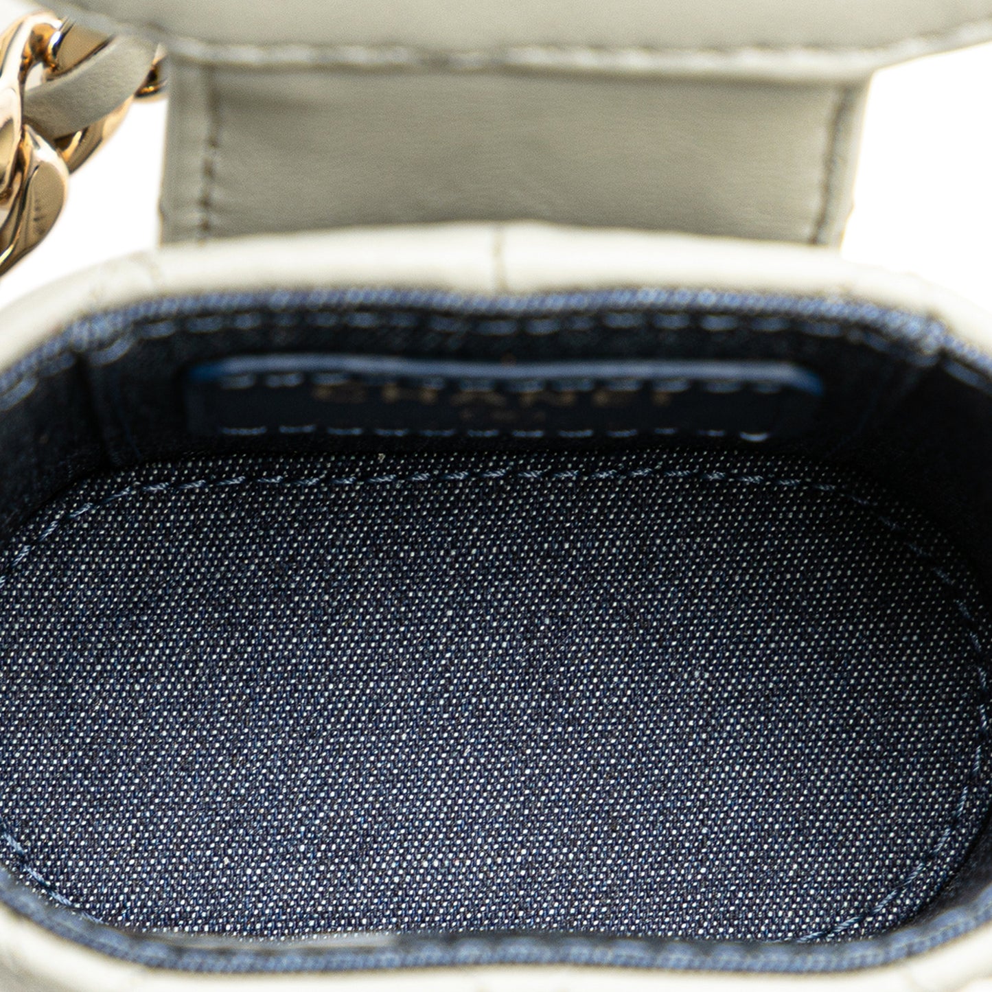 Vanity Case Mini Lambskin Leather Elegant Chain Quilted Crossbody Grey