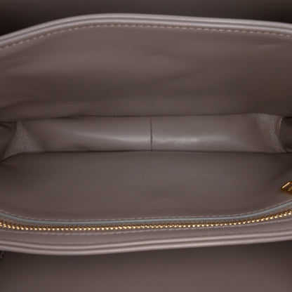 322606115 Triomphe Classique Shiny Calfskin Leather Flap Crossbody Brown 4