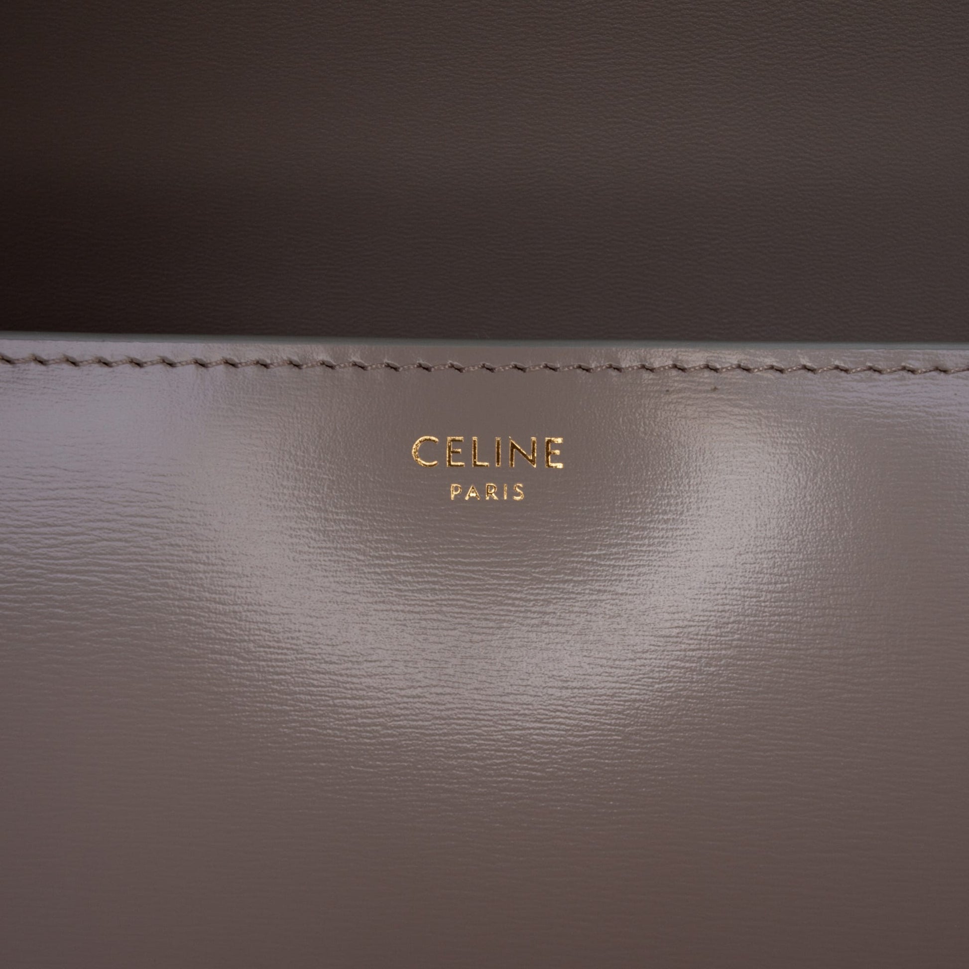 322606115 Triomphe Classique Shiny Calfskin Leather Flap Crossbody Brown 5